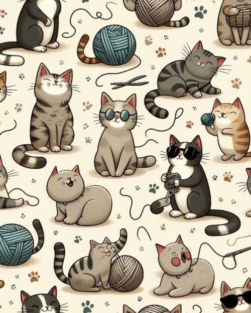 Playful Cats All Over T-Shirt