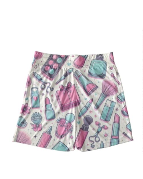 Vibrant Pink-Cyan All Over Print Shorts