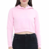 Women Plain Crop Hoodies