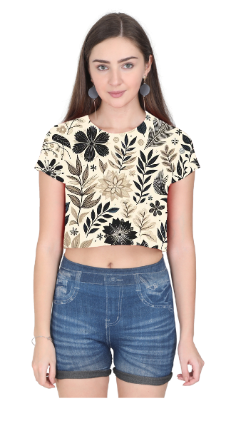 Floral All Over Print Crop Top